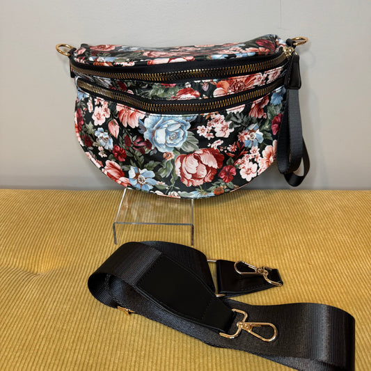 The Roni Nylon Crossbody - Floral - PREORDER