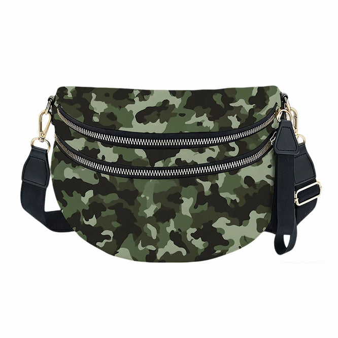 Roni - Nylon Crossbody - Green Camo