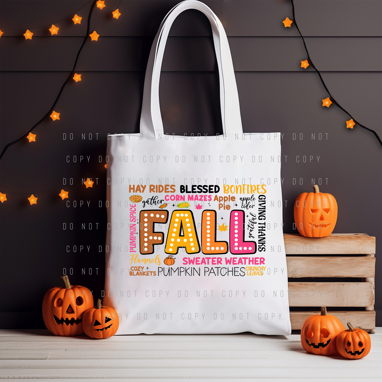 Tote Bag - Halloween - Fall Color