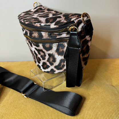 The Roni Nylon Crossbody - Larger Animal Print - PREORDER