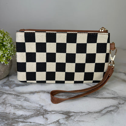 Wallet Clutch - Checker Canvas