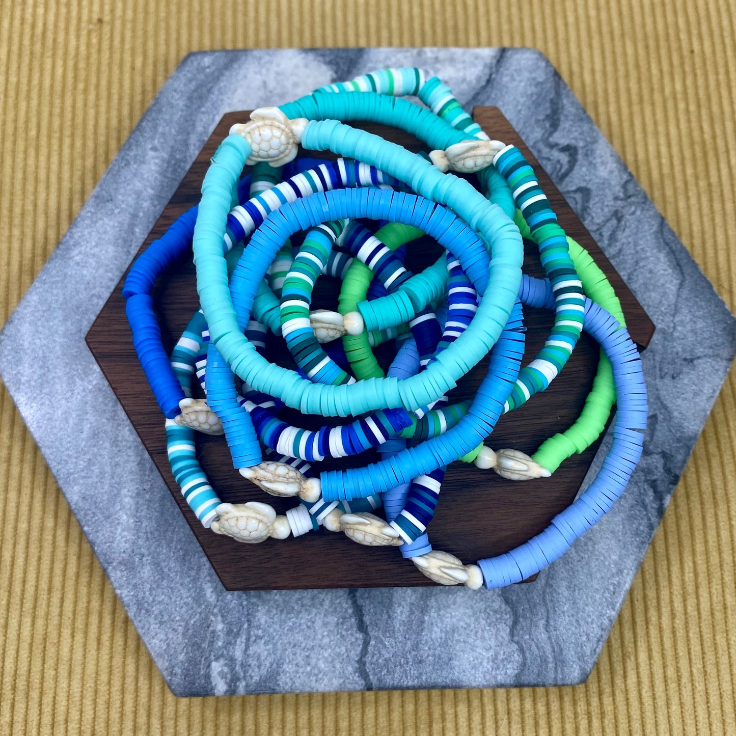 Bracelet - Clay + Stone - Turtle