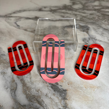 Jumbo Paperclip - Red Crayon