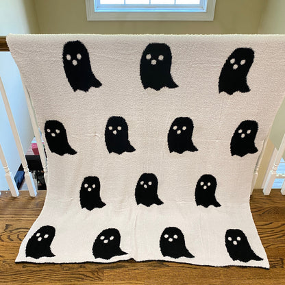 Blanket - Soft Dreams - Double Sided Ghost Black & White