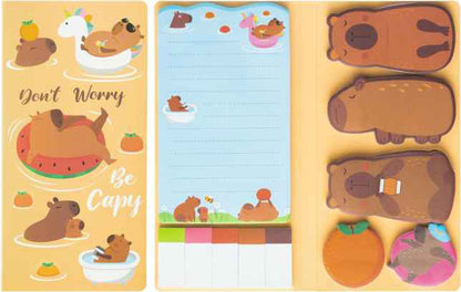 Sticky Note Booklet Set - Don't Worry Be Capy (#2) - PREORDER 6/21-6/24