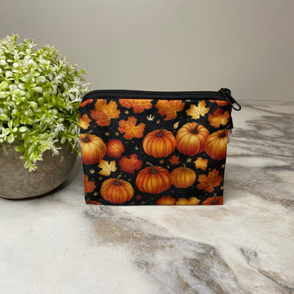 Mini Pouch - Pumpkins & Leaves
