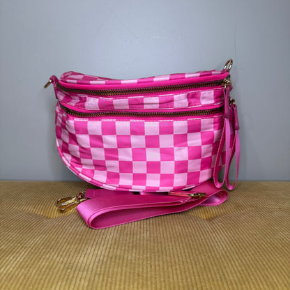 Roni - Nylon Crossbody - Hot Pink