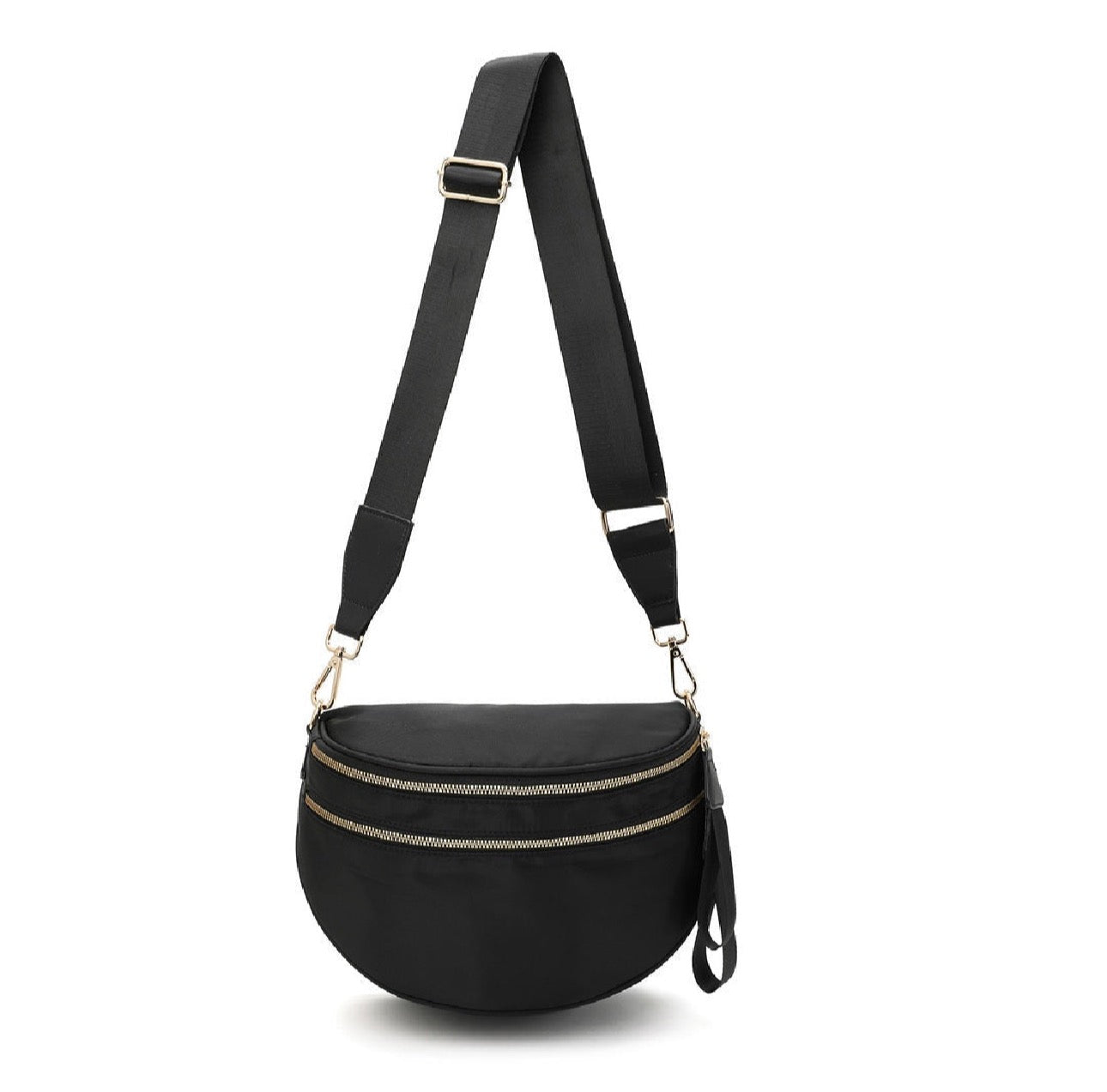 The Roni Nylon Crossbody - Solid Black