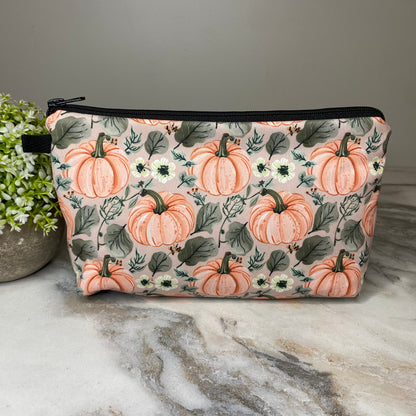 Pouch - Pumpkin Floral Leaves Fall