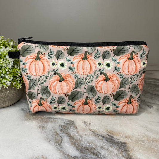 Pouch - Pumpkin Floral Leaves Fall