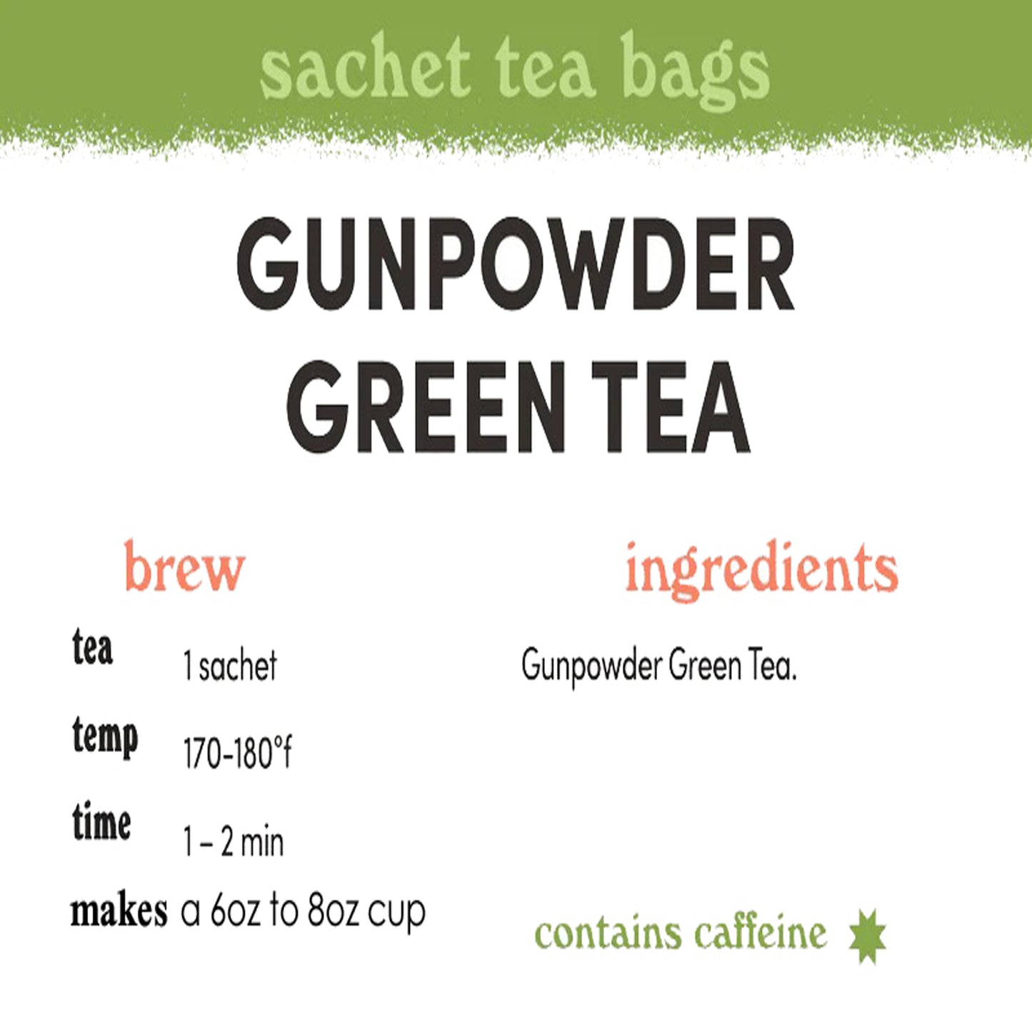 Gunpowder Green Tea - Sachets / Teabags