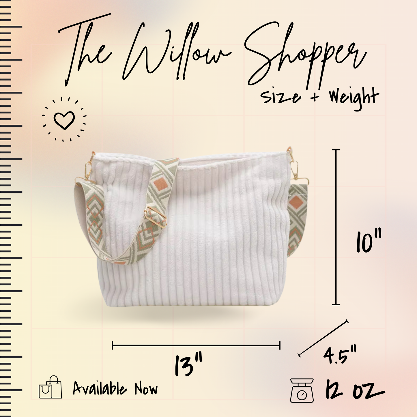 Willow - Corduroy Shopper Purse - PREORDER 7/16-7/19
