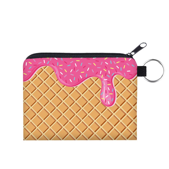 Mini Pouch - Ice Cream Cone Hot Pink