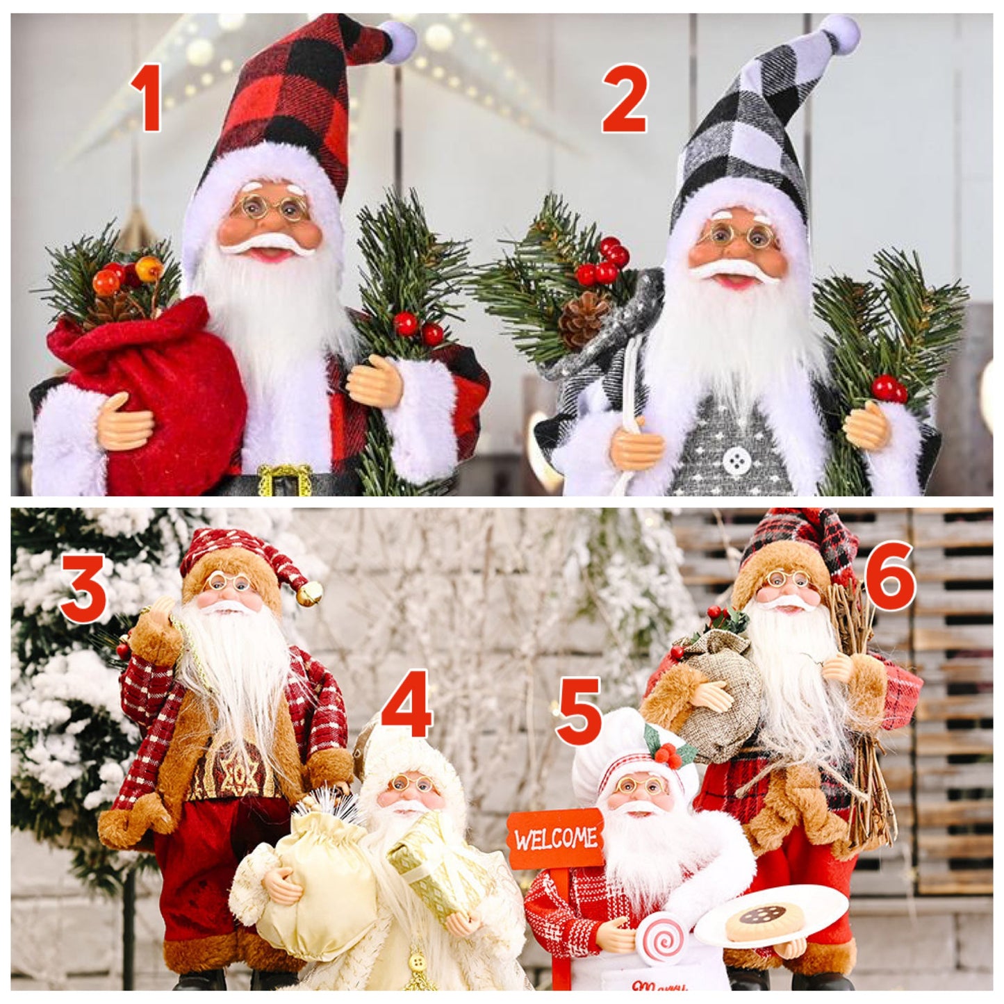 Santa Decor - Holiday Christmas