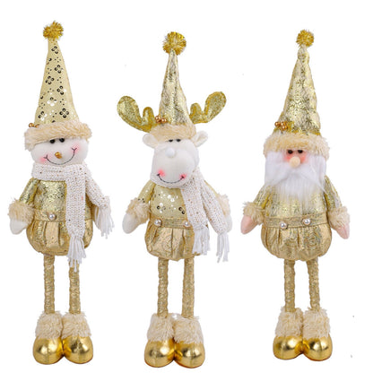 Telescopic Standing Christmas Decor - Gold