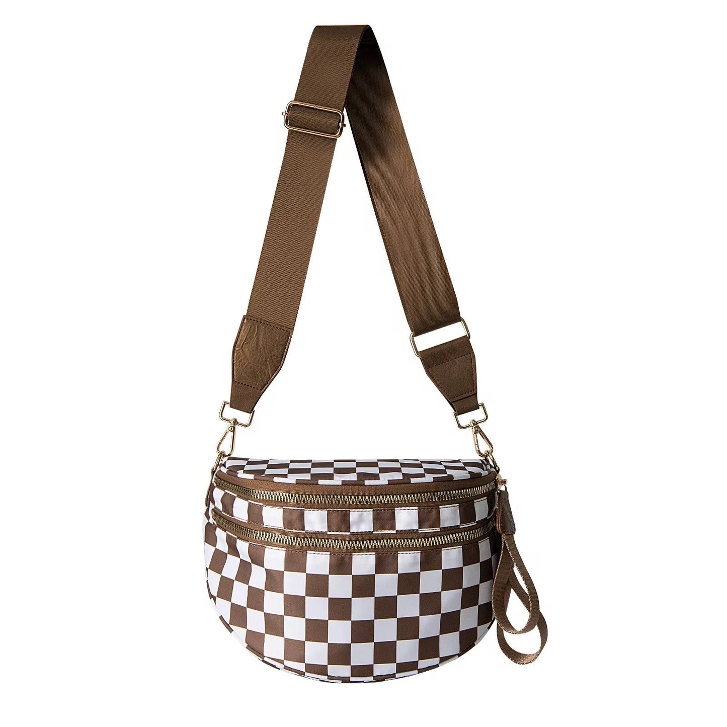 Roni - Nylon Crossbody - Taupe Brown