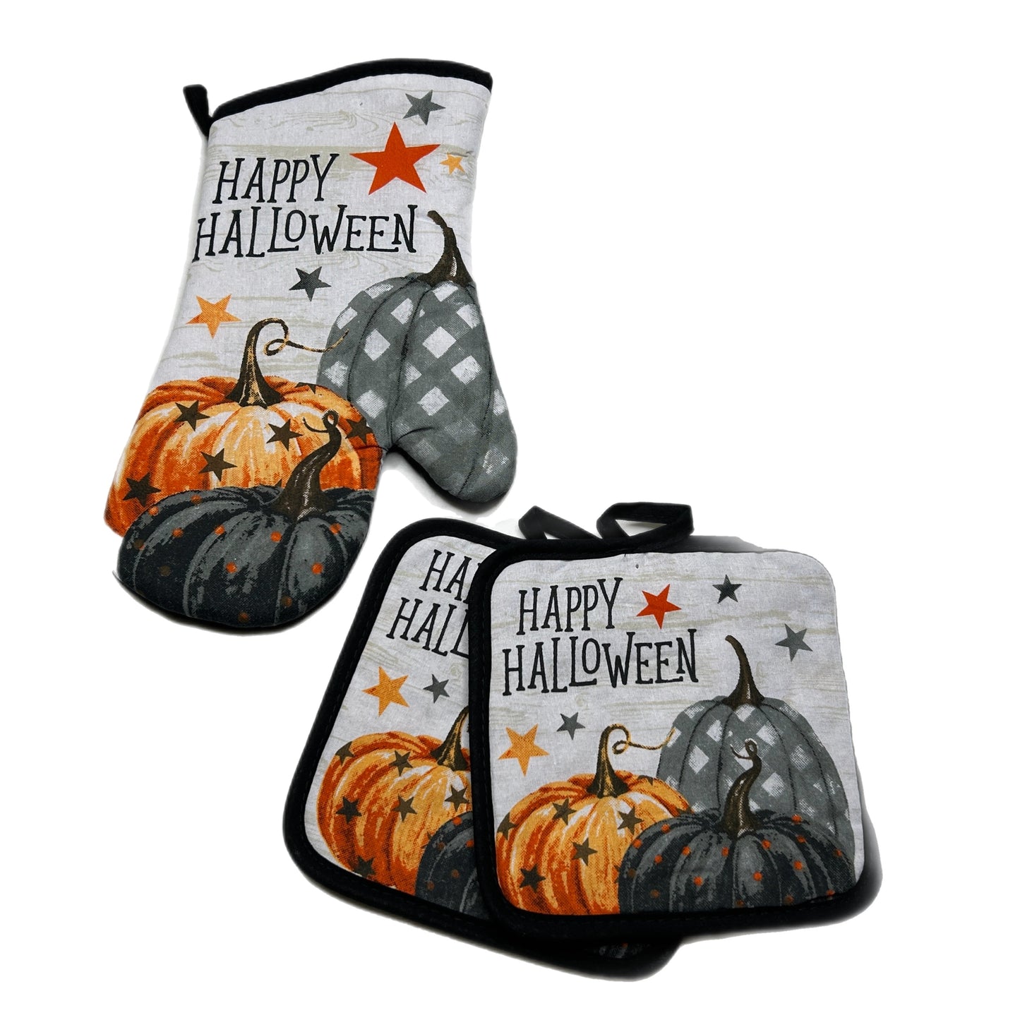 Halloween Pumpkins 3 pc Oven Mitt Set MNC