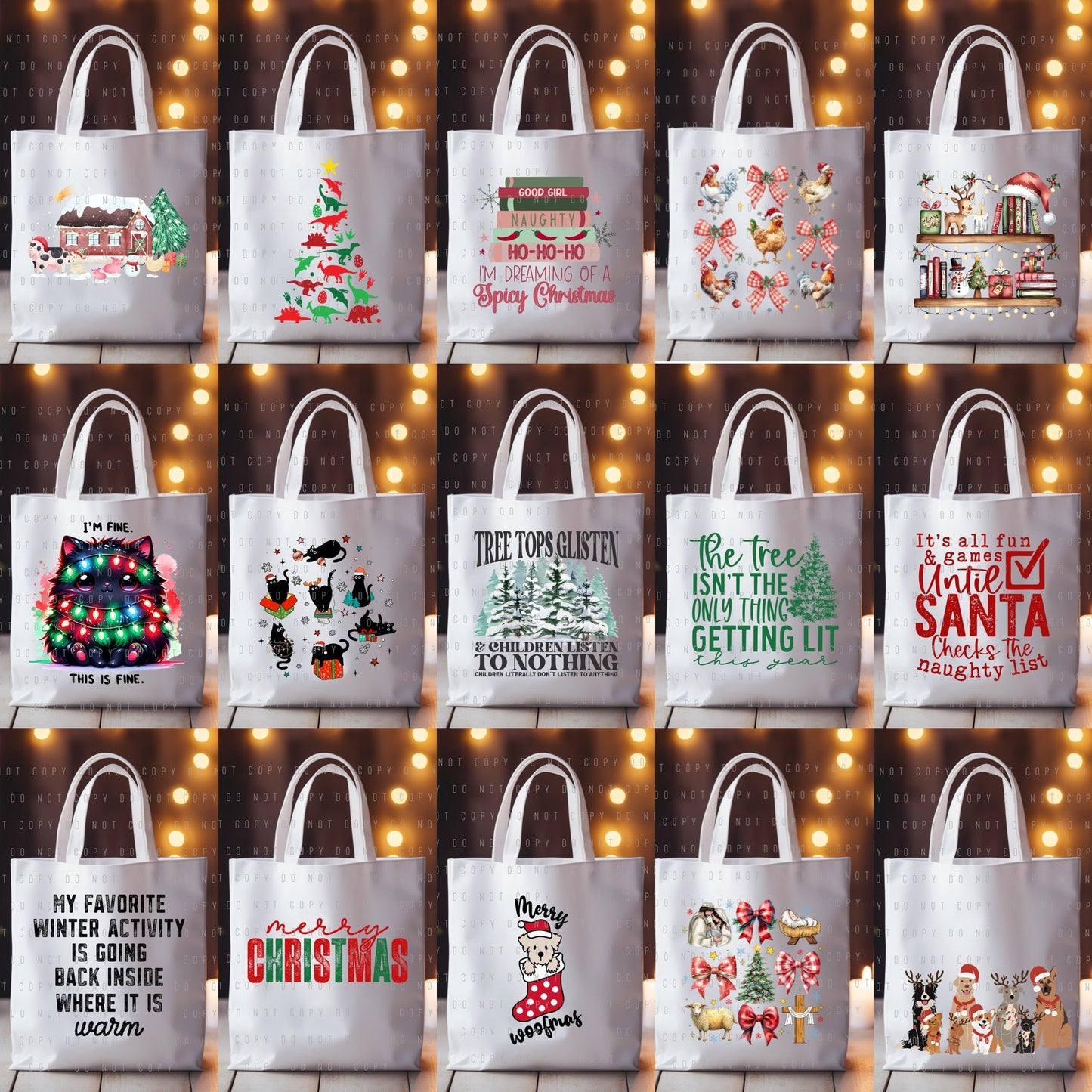 Tote Bag - Christmas & Hanukkah - PREORDER 10/5-10/8