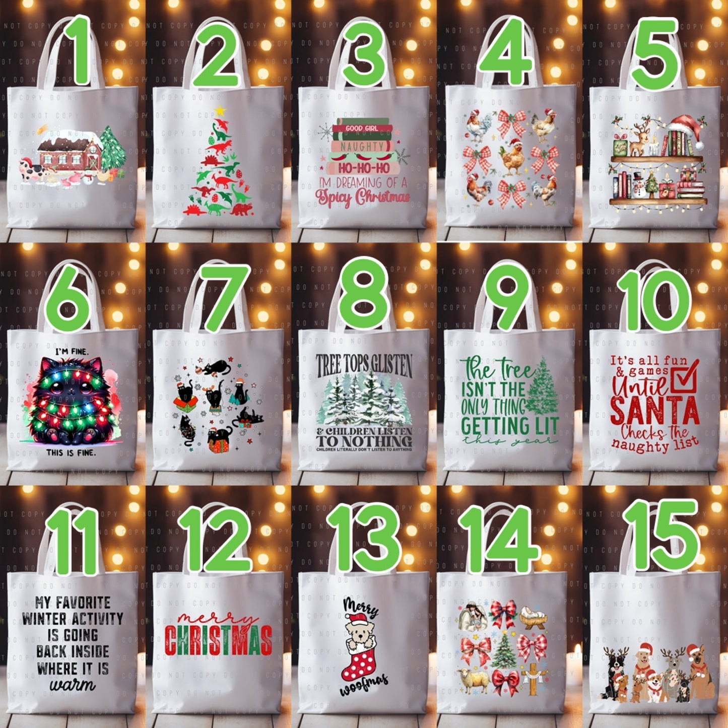 Tote Bag - Christmas & Hanukkah - PREORDER 10/5-10/8