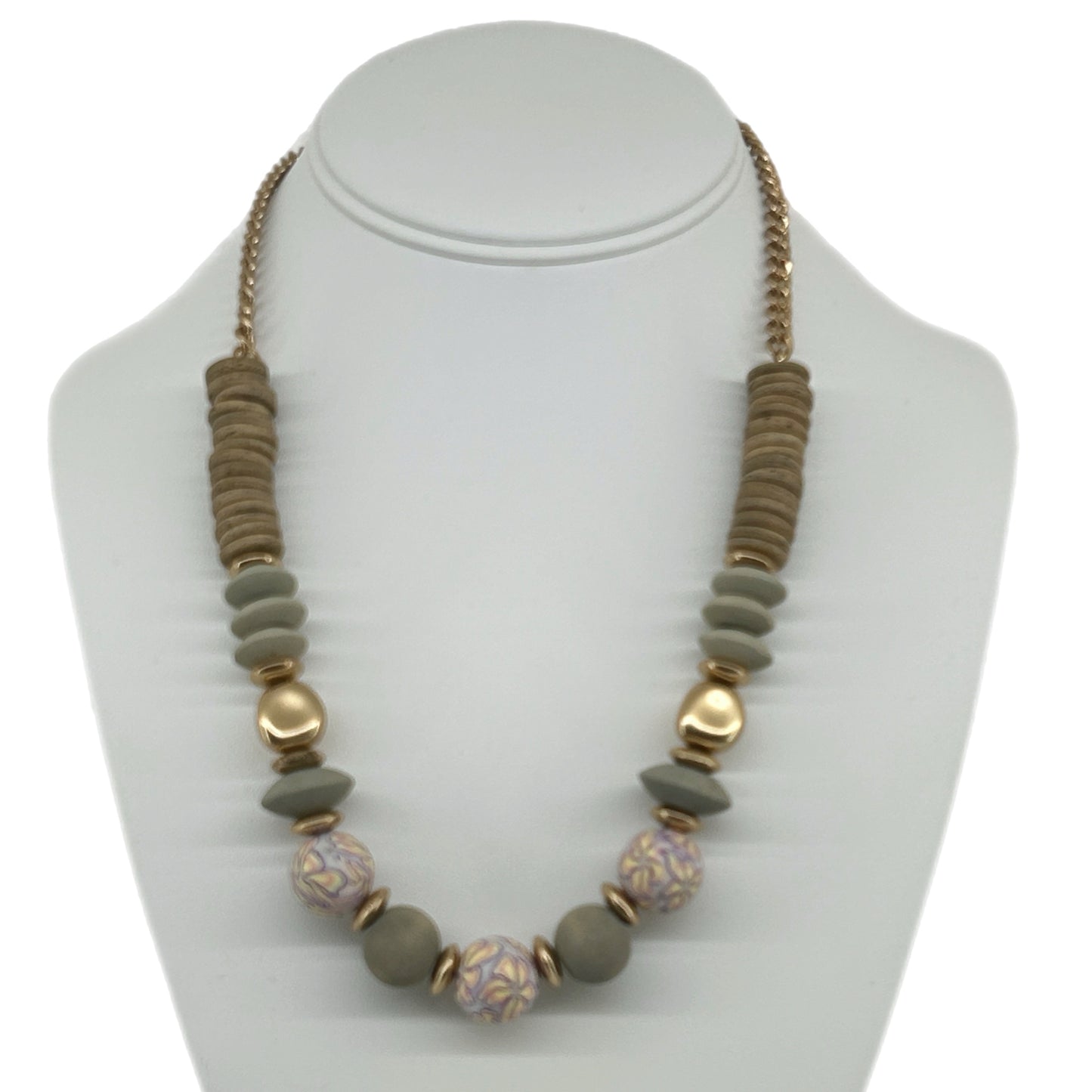 Multi-Textured Necklace 21" long MNC