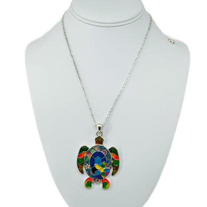 Turtle Pendant Necklace 18" MNC