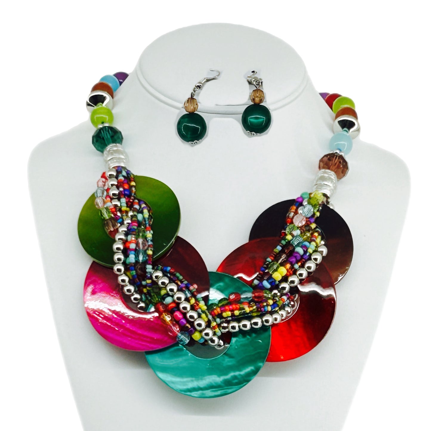 Multicolored 22” Necklace & Earring MNC