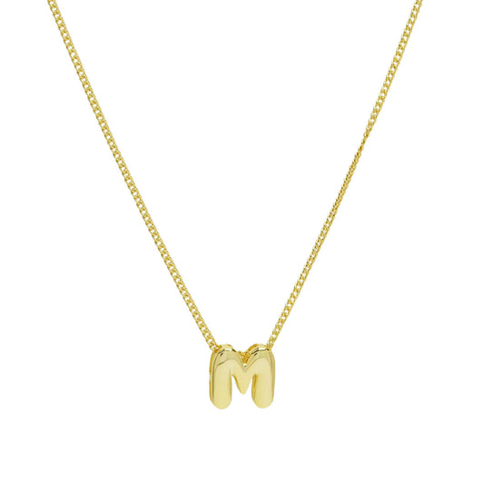Necklace - Bubble Letter - Gold - PREORDER 8/13-8/16