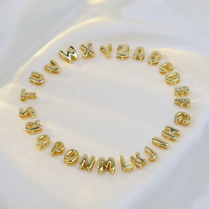 Necklace - Bubble Letter - Gold - PREORDER 8/13-8/16