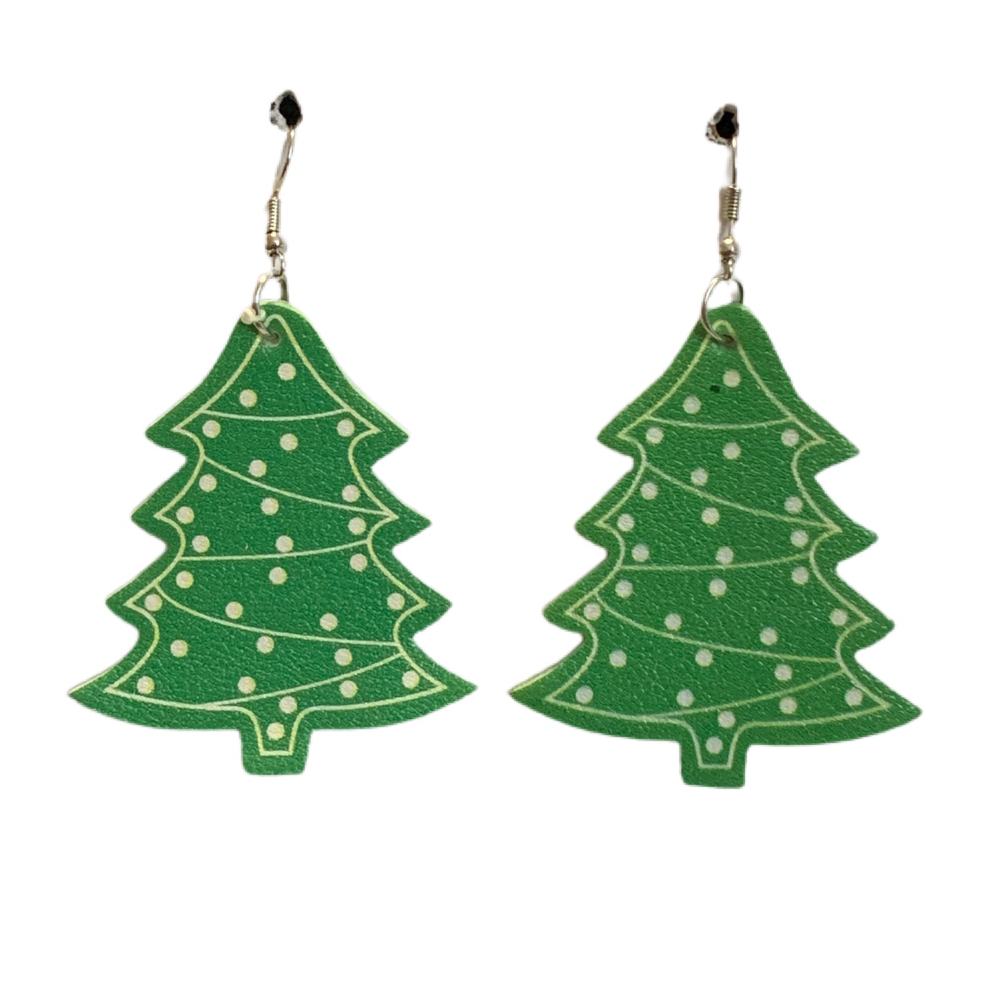 Faux Leather Earring Christmas Tree #2 MNC