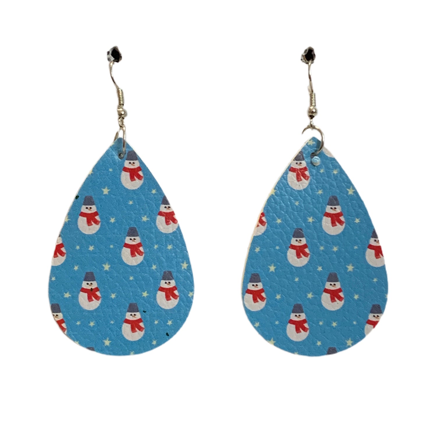 Faux Leather Teardrop Earring  Christmas #8 MNC