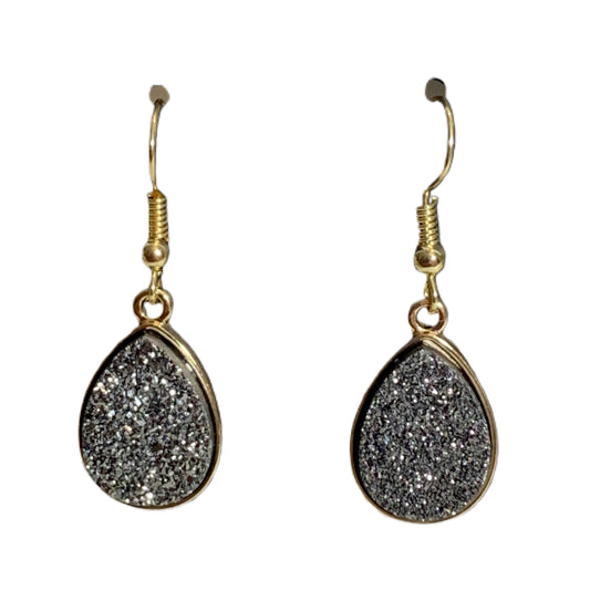 Druzy Earrings - Gray MNC
