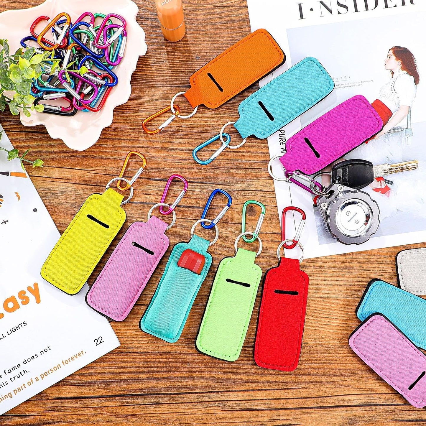 Solid Keychain Holder with Lip Balm MN
