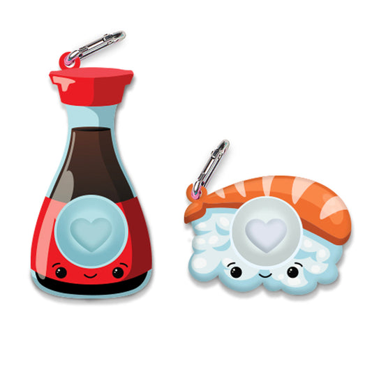 OMG Mega Pop Best Friend Keychains - Sushi & Soy Sauce