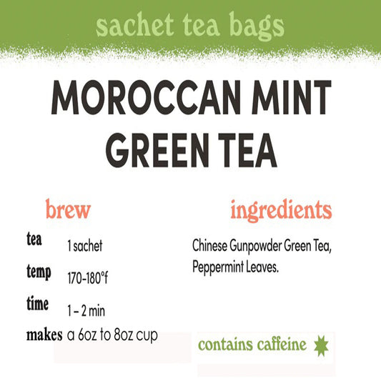 Moroccan Mint Green Tea - Sachets / Teabags