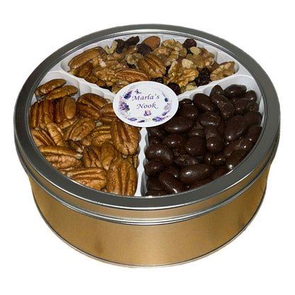 Pecan, Bridge & Berry Mix Gift Tin 2 lb