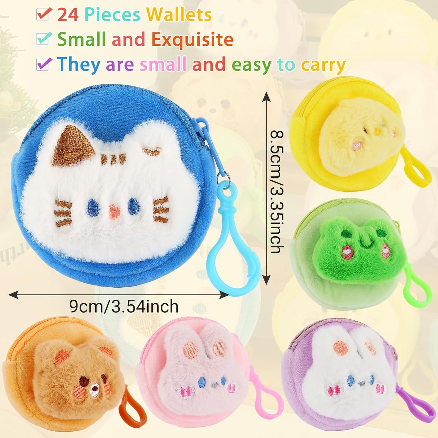 Mini Wallet with Zipper & Keychain MN