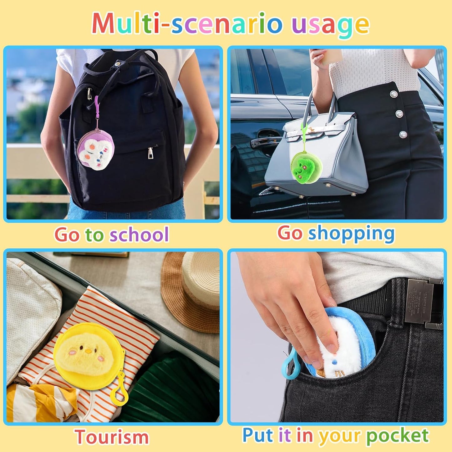 Mini Wallet with Zipper & Keychain MN