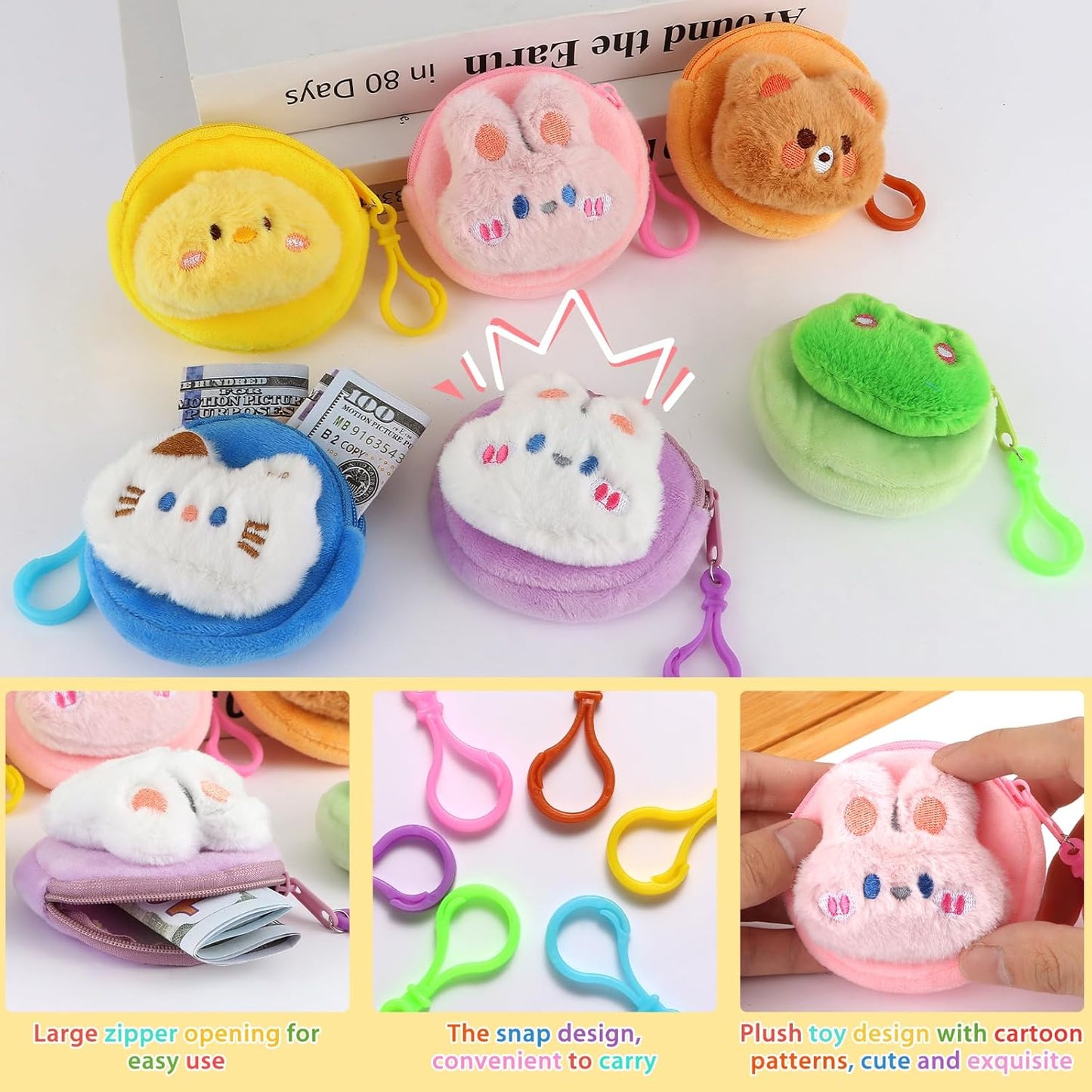 Mini Wallet with Zipper & Keychain MN