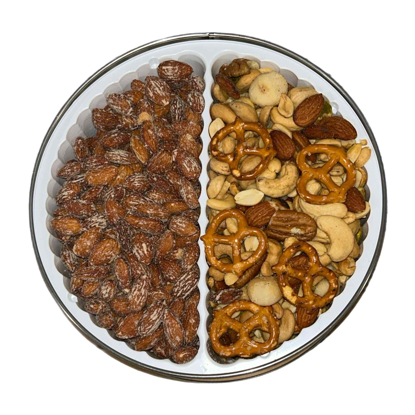 Smoked Almonds & Party Mix Gift Tin 2 lb