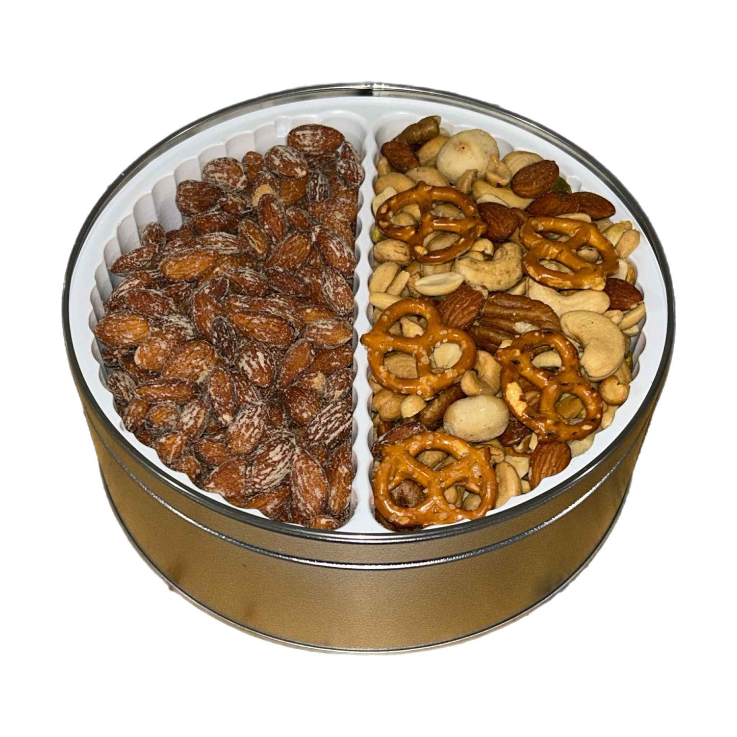 Smoked Almonds & Party Mix Gift Tin 2 lb