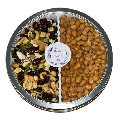 Sweet & Salty Mix & Honey Roasted Peanuts Gift Tin 2lb