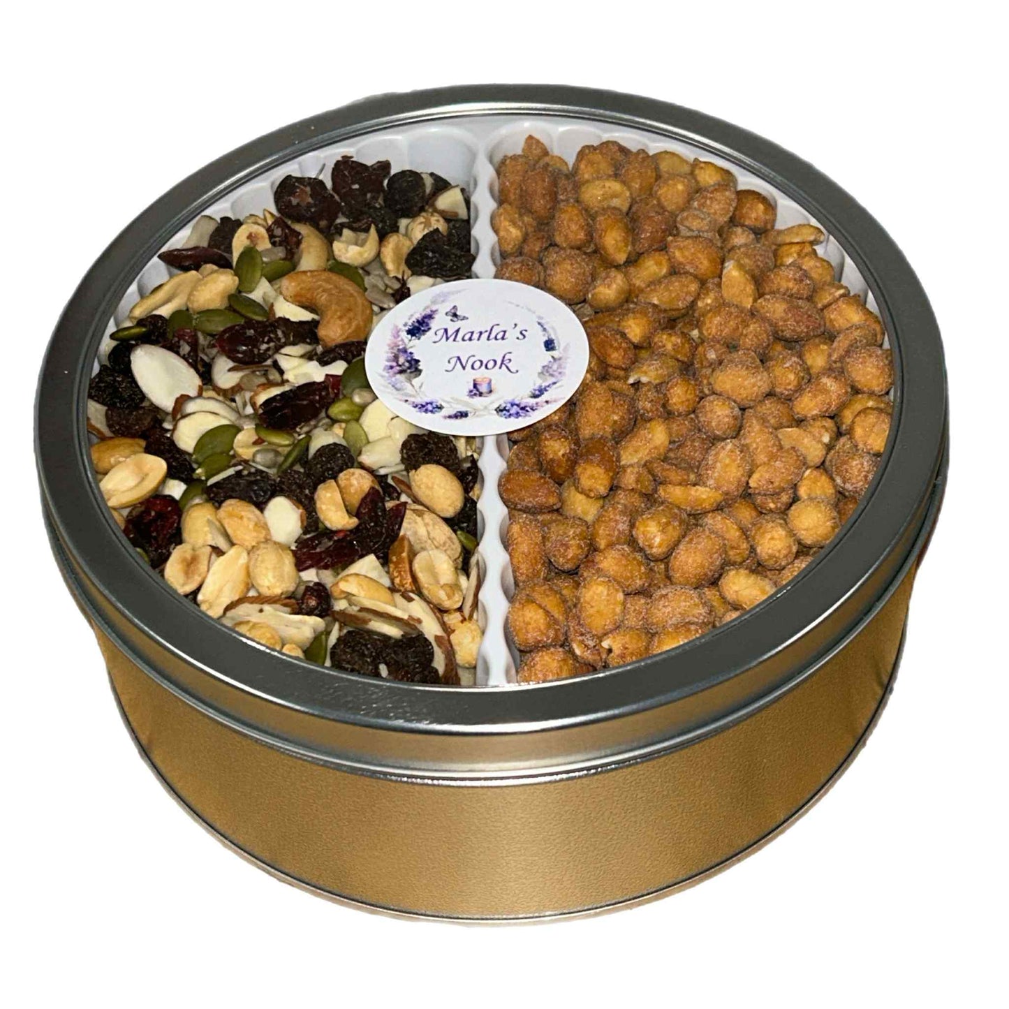 Sweet & Salty Mix & Honey Roasted Peanuts Gift Tin 2lb