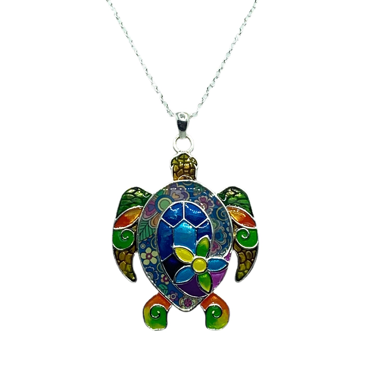 Turtle Pendant Necklace 18" MNC