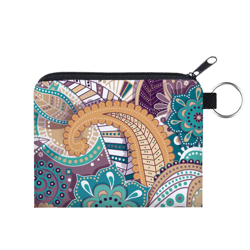 Mini Pouch - Paisley Purple Teal MNC