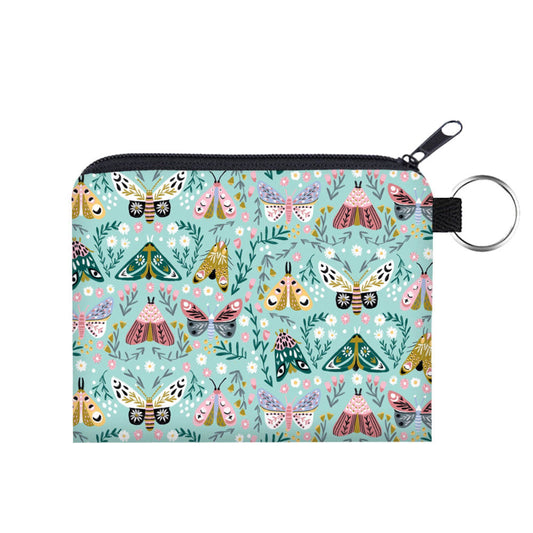 Mini Pouch - Butterfly Moth on Mint MNC