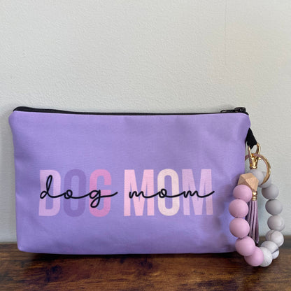 Pouch - Dog Mom Purple Script MNC