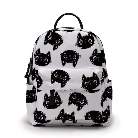 Mini Backpack - Black Cat Heads