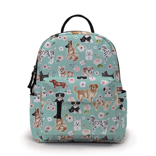 Mini Backpack - Dogs, Mint Puppies MNC