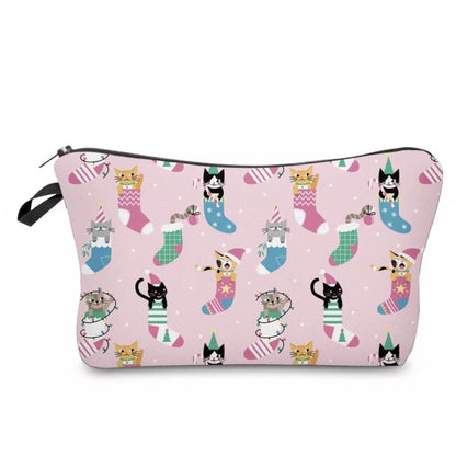 Pouch - Cats in Stockings Pink MN