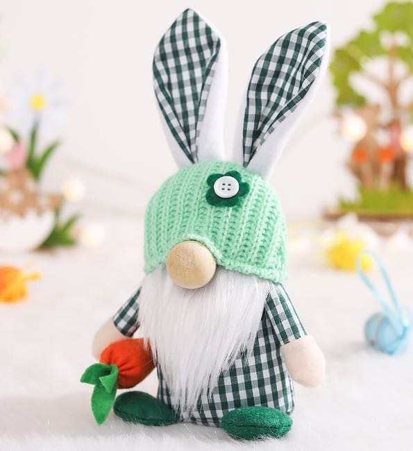 Gnome - Easter A - Gingham Plaid